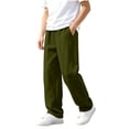 thumbnail image 3 of Boys Sweatpants Elastic Waist Loose Straight Leg Sweat Pants with Pockets Solid Color Casual Workout Joggers Pants 5-15 Years, 3 of 10