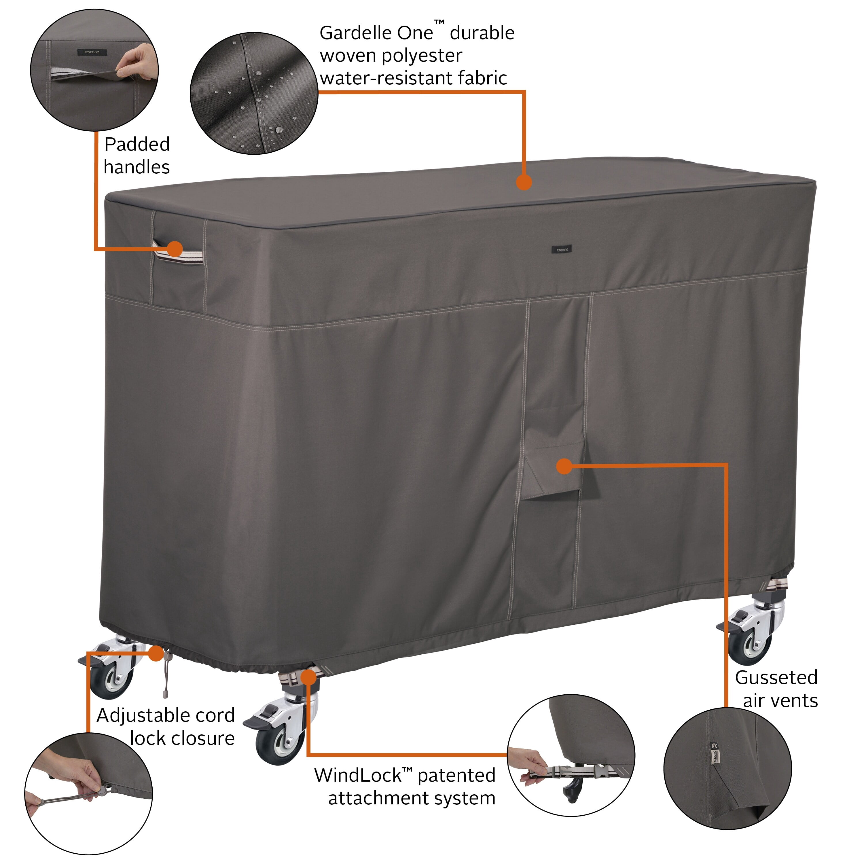 Classic Accessories Ravenna Water-Resistant 63 Inch Flat Top Griddle Cover for Blackstone