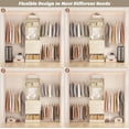 thumbnail image 6 of Homieasy 25'' - 96'' W Closet System with Wooden Drawers and Hanging Rods(Cut to Fit), White Oak, 6 of 7