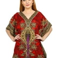 thumbnail image 2 of Short Kaftan Beach Cover ups Dresses for Women Ladies Dashiki Caftan Loungewear Free Size Red, 2 of 4
