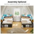thumbnail image 6 of AOGLLATI Twin Size Daybed with 6 Drawers & Bookcase Storage - 14 Inch Metal Platform Bed with Charging Station & LED Lights, Black & Vintage Brown, 6 of 9