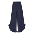 thumbnail image 5 of MNCEKFOD Women's Jeans High Waist Wide Leg Flowy Culottes Elastic Loose Comfy Summer Casual Classic Fit Trousers for women 2025 Navy M, 5 of 8
