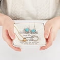 thumbnail image 3 of Porcelain Square Trinket Dish Happy Retirement Theme Pattern Ceramic Jewelry Tray Ring Holder Small Jewelries Plate Girls'Gift Home Decor 4x4x1inch, 3 of 7