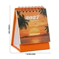 thumbnail image 3 of 2027 Desk Calendar Small Standing 4.72inx2.99in Tropical Sunset Monthly Desktop Planner, Office Home Decor,Orange, 3 of 6