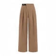 thumbnail image 4 of Suit Pants Women High Waisted Straight Leg Wide Leg Dressy Pant Relaxed Fits Business Office Work Dress Pant Casual Solid Loose Fits Lightweight Comfy Long Trousers, 4 of 7