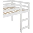 thumbnail image 5 of DEALTOPS Kids Family Pinewood Loft Bed with Slide and Ladder, White, 5 of 6