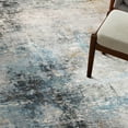 thumbnail image 4 of BERTHMEER 2'x6' Washable Abstract Runner Rugs for Hallway Bathroom Bedroom Entryway Kitchen Non Slip Modern Contemporary Distressed Runner Rugs, Blue Multicolor, 4 of 4