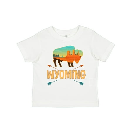 

Inktastic Wyoming Vacation Buffalo Silhouette Gift Toddler Boy or Toddler Girl T-Shirt