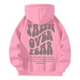 thumbnail image 4 of XINXIAOO Womens Sweatshirt Hoodies Long Sleeve Hoodie Zip up Women Oversized Hoodie for Women Pink Hoodie Women's Fall Clothes Women's Clothing, 4 of 4