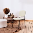 thumbnail image 5 of Sillas para Comedor y Sala Redonda Tapizadas Boucle con Respaldo Estilo Moderno y Minimalista con Patas de Metal - Set 2 Silas Beige GAON, 5 of 5