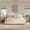 White + Linen Blend + Plywood + Solid Wood + Upholstered, variant on [Luckynote]King Size Modern Upholstered Bed Frame with Linen Fabric and Solid Wood Legs, White