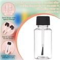 thumbnail image 4 of 20 paquetes de botellas de plástico de 20 ml (0,68 onzas líquidas) con aplicador de pincel y tapa negra, vacías y rellenables para retoques de esmalte de uñas con pincel., 4 of 6