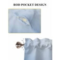 thumbnail image 7 of Light Blue Ombre Kitchen Curtains 54 Inches length, Modern Rustic Aqua Gradient Window Treatment Curtain Drapes, Thermal Insulated Drapes for Basement Hotel RV, 42"x54", 2 Panels, 7 of 7
