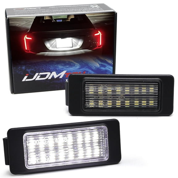 Can-Bus Error Free OEM-Fit 3W Full LED License Plate Light Kit For Cadillac 2017-22 XT5, 2019-20 CT6, Chevy 2018-22 Traverse, Buick Enclave