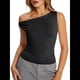 thumbnail image 2 of Tops de Verano con Hombros Descubiertos para Mujer, Camisetas para Salir, Top Corto Sin Mangas, Ropa de Moda, Conjuntos de 2025 Negro XL, 2 of 9