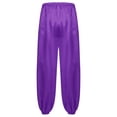 thumbnail image 6 of Eandarui Womens Halloween Desert Princess Pants Loose Bloomers Trousers Belly Dance Harem Pants Purple S, 6 of 7