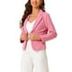 thumbnail image 4 of Blazer de Negocios INSPIRE CHIC para Mujeres, Chaquetas de Traje Casual Elegante de Oficina, L Rosa Oscuro, 4 of 6
