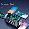 thumbnail image 2 of Reloj despertador con cargador inalámbrico, luz LED y base de carga rápida de 15 W para iPhone/Samsung, 2 of 7