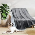 thumbnail image 2 of Uttermara Cooling Thorw Blanket for Hot Sleeper, Double Sided Plush Fleece Throw Blanket for Bed, Couch and Travel, 60"x80", Gray, 2 of 11