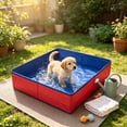 thumbnail image 4 of Njoeus Foldable Ball Pit, Pet Play Pool, Collapsible Kiddie Pool with Fast Setup Brings Portable Fun and Easy Cleaning for Pets and Small Kids in Red, 4 of 7