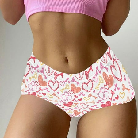 

Cathalem Womens Valentine s Day Print Shorts Funny Boxer Brief Underwear Boyshort Ladies Panties Pajamas Lane 22 24 New Underpants L 3X-Large
