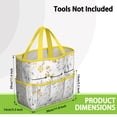 thumbnail image 3 of Garden Tool Bag,Pioneer Flower Floral Print Pattern Garden Tool Organizer,Garden Gifts,Waterproof Multi-Pocket Garden Tool Storage 11.8x5.5x11.4 Inch(Tools NOT Included), 3 of 6