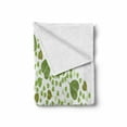 thumbnail image 2 of Tree Soft Flannel Fleece Throw Blanket, Fig Tree Illustration Full of Leaves Flora Themed Arrangement, Cozy Plush for Indoor and Outdoor Use, 60" x 80", Green Brown White, by Ambesonne, 2 of 6