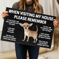 thumbnail image 4 of Welcome Mat for Front Door Outdoor Entry When Visiting My House Please Remember Chihuahua Dog Doormat Indoor Non- Rubber Rug Washable Entrance Floor Porch Door Mat for Home Kitchen Bathroom Decor, 4 of 5