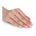 thumbnail image 2 of 1/3 Carat (ctw) Peridot Link Ring in 10K Yellow Gold, 2 of 4