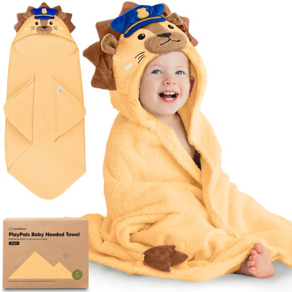 Toalla para bebé KeaBabies PlayPals de algodón orgánico 110x102 cm