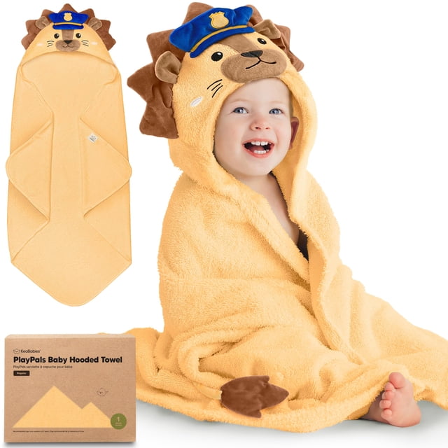Toalla para bebé KeaBabies PlayPals de algodón orgánico 110x102 cm
