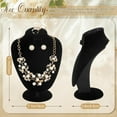 thumbnail image 4 of 3 Pcs Black Velvet Jewelry Display Necklace Earrings Ring Display Stand Jewelry Bust/mannequin for Selling and Shows, 4 of 6