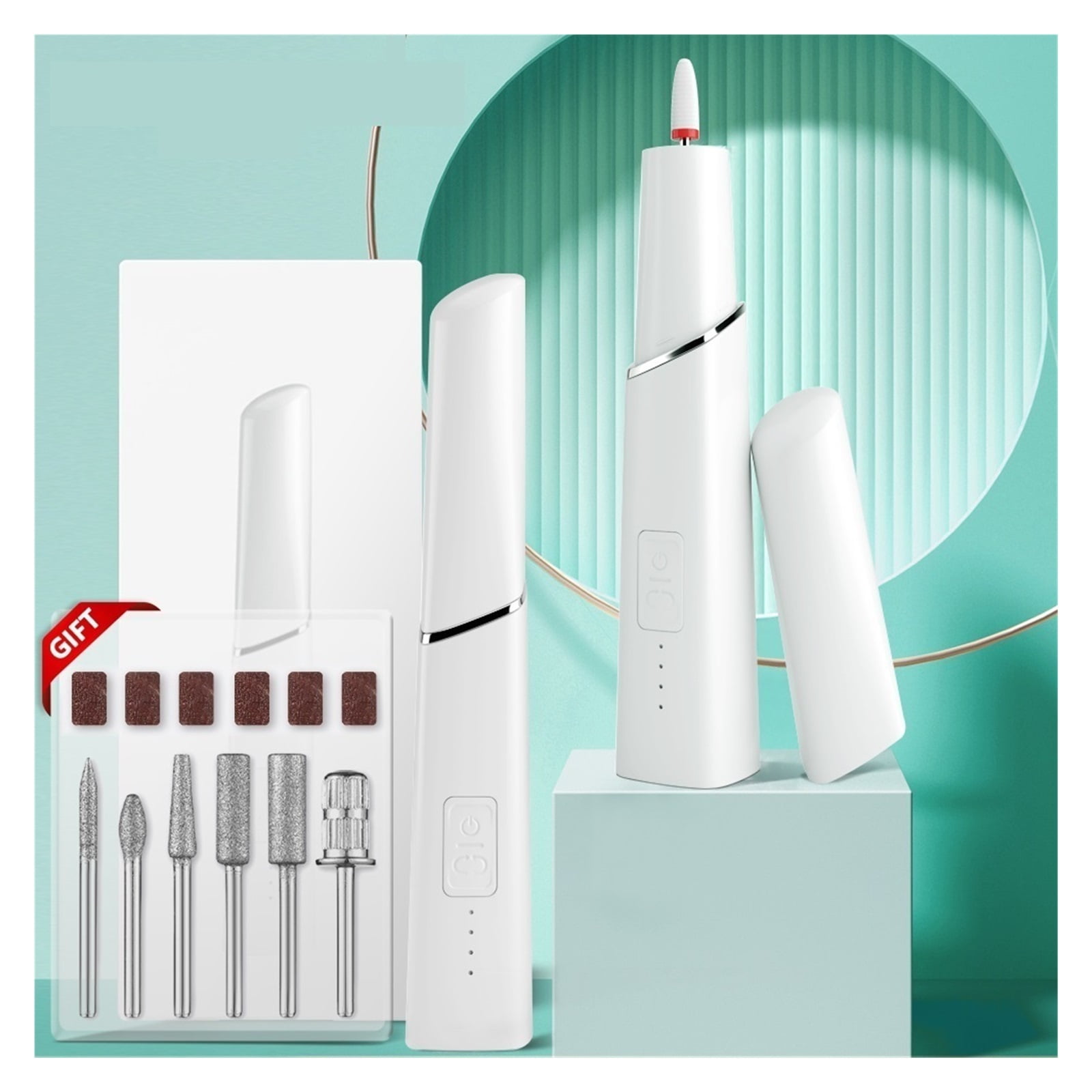 Electric Nail Drill Machine, Portable Electric Nail File Set For Acrylic Gel Nails, Manicure And Pedicure Kit Tool With Nail Drill Bits