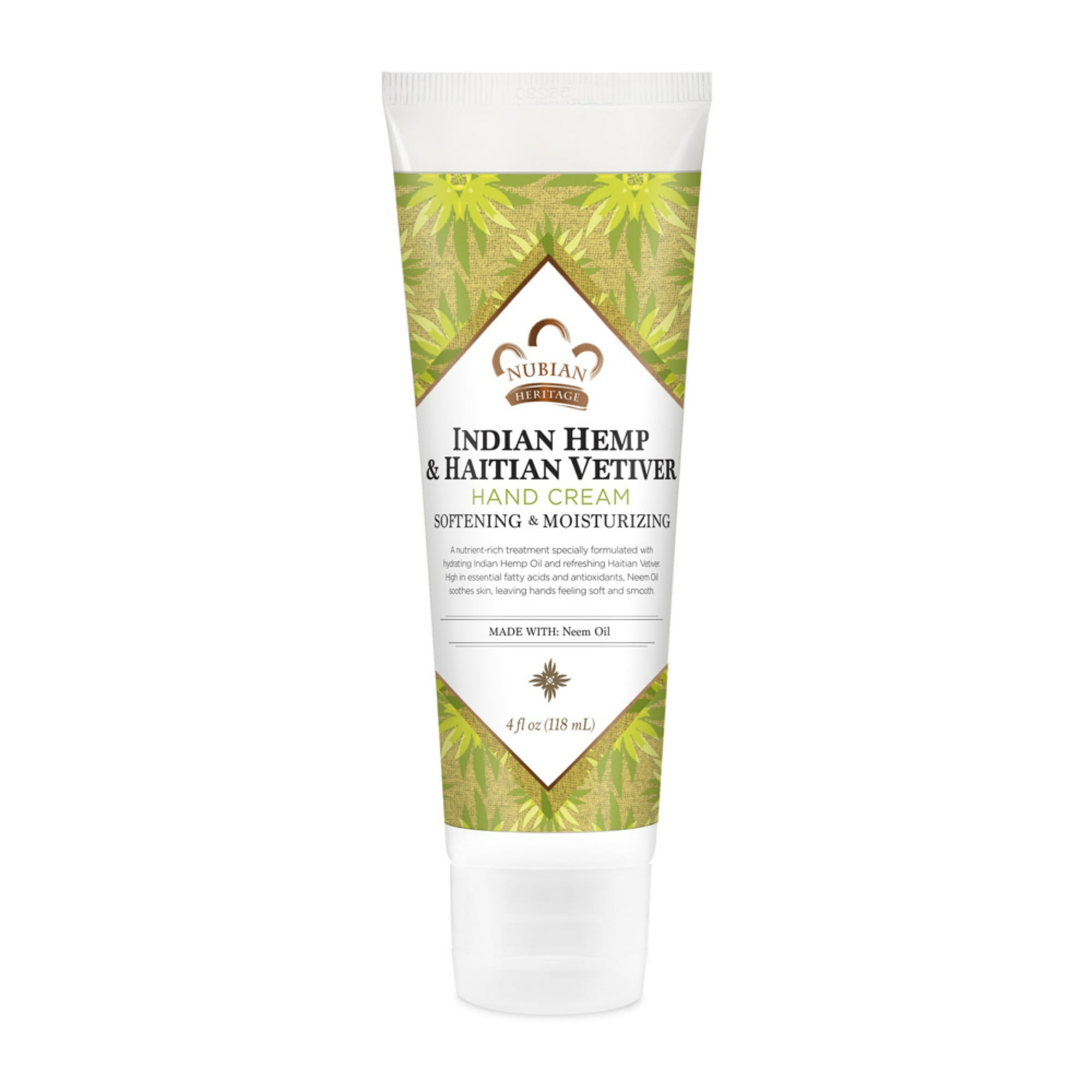 Nubian Heritage Hand Cream Indian Hemp & Haitian Vetiver, 4 oz
