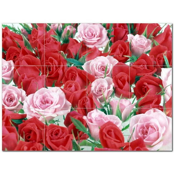 Flower Photo Ceramic Tile Mural Kitchen Backsplash Bathroom Shower 404906-M43