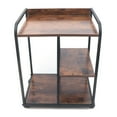 thumbnail image 4 of Home Office Desk Mobile Carts, Solid Wood and Iron Walnut Colour, 19.68 x 15.74 x 25.59 inches, 4 of 12