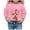 Pink, variant on Tanghaowl Kids Sweatshirts Girls Autumn Winter Christmas Print Round Neck Long Sleeve Casual Hoodless Sweatshirt with Warm Pink 3-4 Years