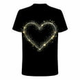 thumbnail image 5 of Zylanna Men's T-Shirts Tee, Summer Short Sleeve Heart Print Crew Neck Casual Tops for Men Black, 5 of 5