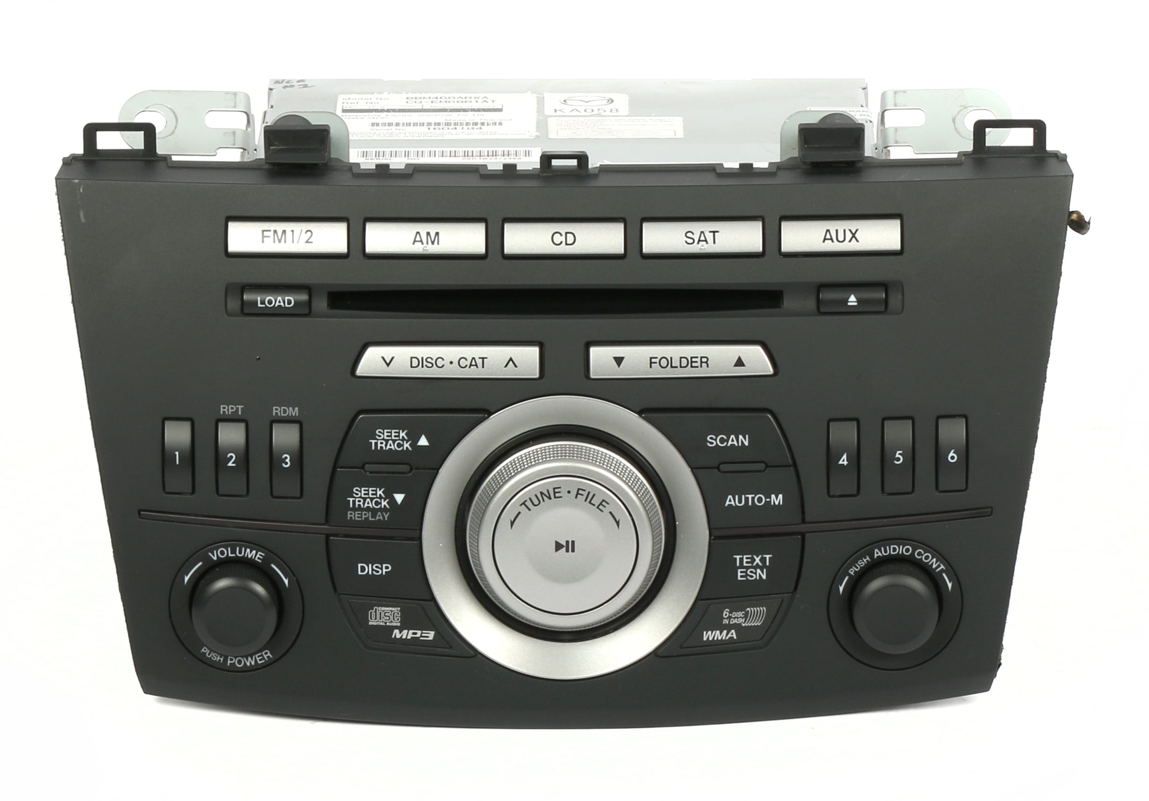 2010 Mazda 3 Radio AM FM mp3 6 Disc CD Receiver w