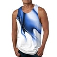 thumbnail image 1 of Styesk Tank Tops Men Men's Fitness Home Wear Pajamas Color Cotton Printing T-shirt Sports, 1 of 4