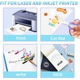 thumbnail image 4 of shiyou-Printable Transparent Sticker Paper, Laser & Inkjet printable 8.5 x 11 Inches Dries Quickly Stickers Clear Label 22 pcs, 4 of 4