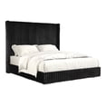 thumbnail image 2 of Furniture of America Cafein Adult King Extra Tall Tufted Fabric Wingback Mattress Ready Bed, Black, 2 of 6