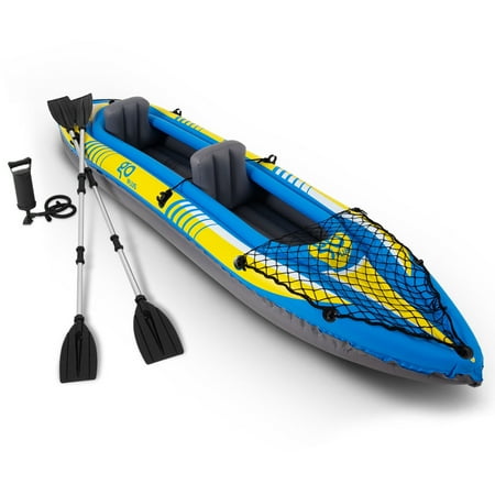 - Goplus 11.5ft Goplus 2-Person Inflatable Canoe Boat Kayak W/ Pump Paddle Water Sport