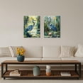 thumbnail image 2 of ZHONGYUTONG Blue Heron Wall Art Set of 2 Coastal Birds Canvas Pictures Beach Animal Painting Vintage Crane Print for Living Room Decor Framed (20.00" x 30.00" x 2PCS), 2 of 5