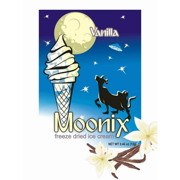 Moonix Freeze-Dried Vanilla Ice Cream Bites, 13g/0.46oz 1 Pack