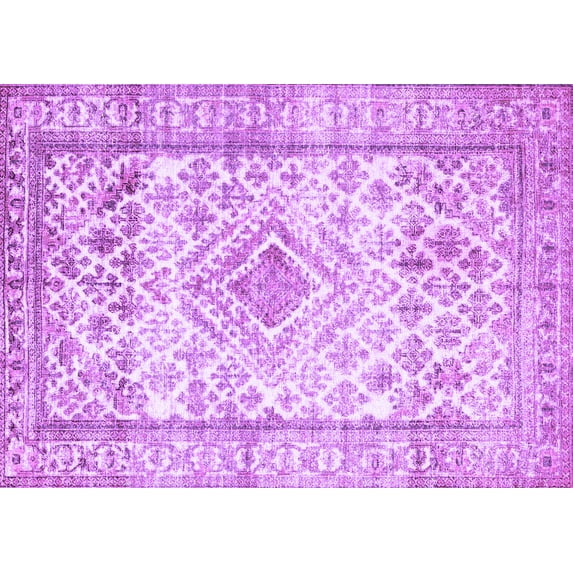 Ahgly Company Indoor Rectangle Persian Purple Traditional Area Rugs, 2' x 4'
