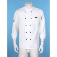 thumbnail image 5 of DPOIS Unisex Chef Coat Kitchen Work Uniform Cook Jacket for Men Women White Long Sleeve XL, 5 of 7