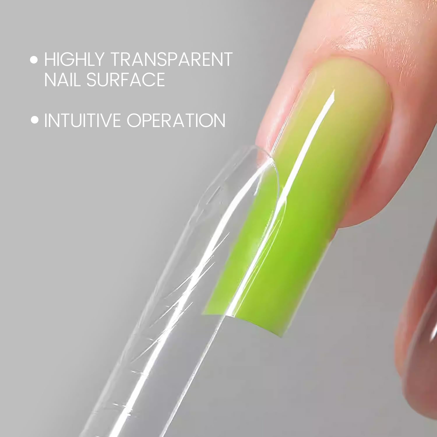 YOKEFELLOW Original Sandwich Nails Dual Forms W558 Short Oval Almond 240Pcs Nail Mold for Quick Nails Extension, No Paper Forms Needed, 15 Sizes Plastic Form, Salon Nail Art Tools