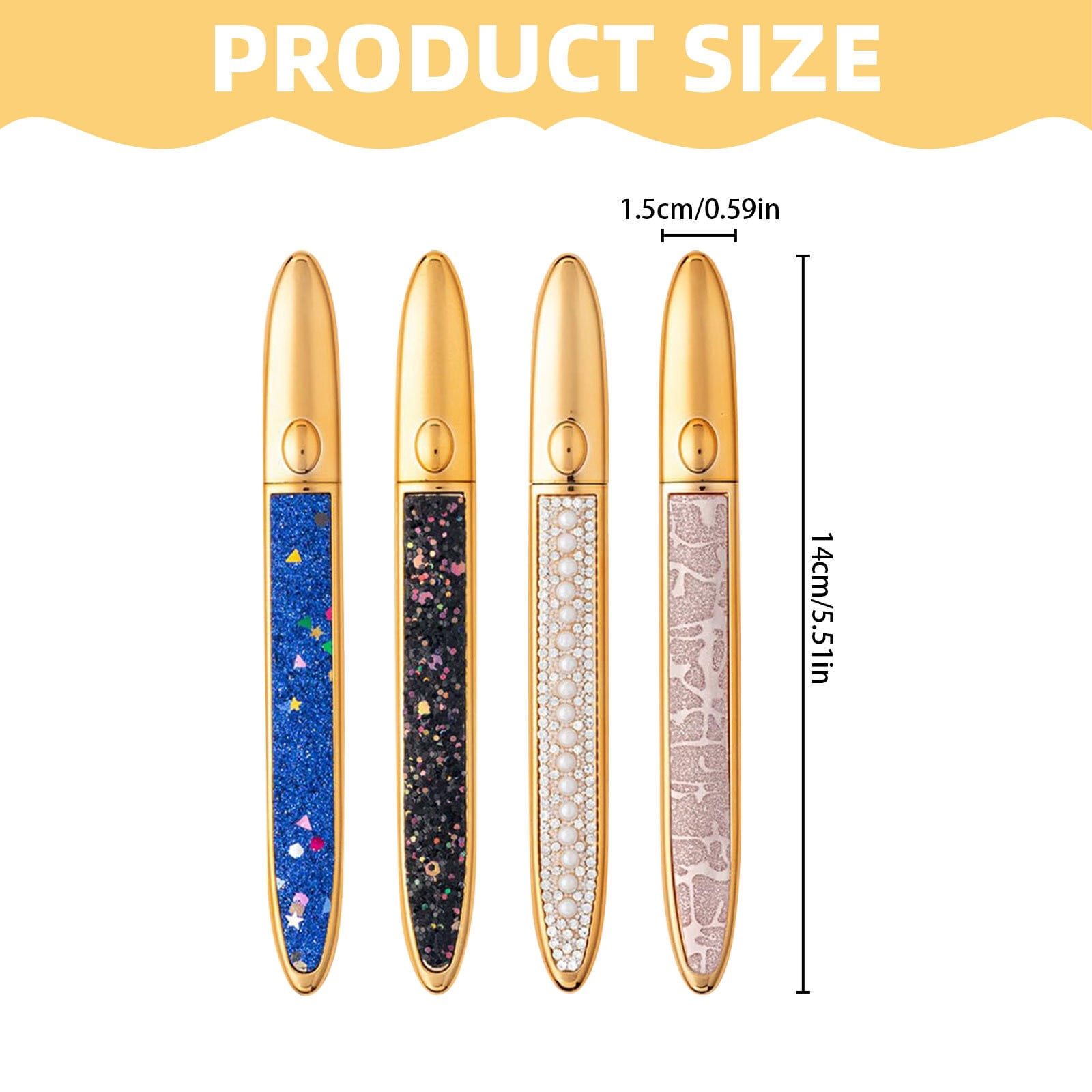 Lásh Glue Liner Pen – Waterproof EyéLásh Glue Pen with Applicator, Latex Free Lásh Glue Liner Pen for False Láshes, Face Jewels & Glitter, Strong All-Day Hold, Smudge-Proof 1PC*3 Makeup Organizers