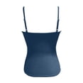 thumbnail image 6 of Huowey Women Tank Top Solid Color Basic Round Neck Padded Sleeveless Spaghetti Strap Slim Fit Classic Camisole Summer Lightweight Soft Trendy Relaxed Casual Yoga Tunic Tops ,Navy,XL, 6 of 6
